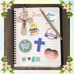200 Inspirational Christian Stickers for Water Bottles, Journaling, and Crafts