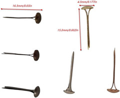 a Long Leg Brad with Mini 4.5Mm round Head, 360 Pcs Paper Fasteners – 6 Metal Co