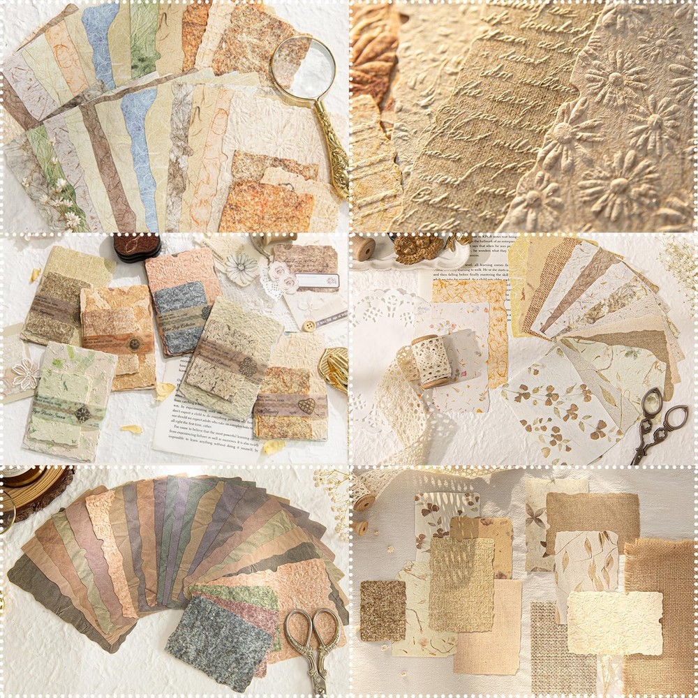 168Pcs Scrapbook Supplies Kit Textured Paper, Rice Paper For Scrapbooking Paper,