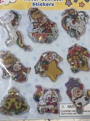 Rainbow Brite Notebook With Puffy Confetti Stickers Lot New