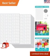 Clear and Readable 1200 PCS Number Stickers for Mailboxes & Organizers