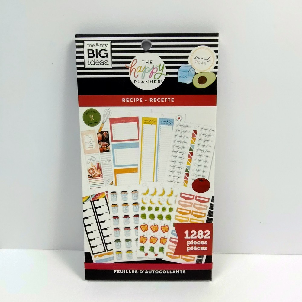 Happy Planner Sticker Book Recipe 1282pc Big Me & My Big Ideas MAMBI Food Drink
