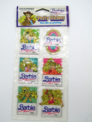 1990 Mattel Barbie Puffy Stickers NEW Sealed Package Lot of 2 Vintage