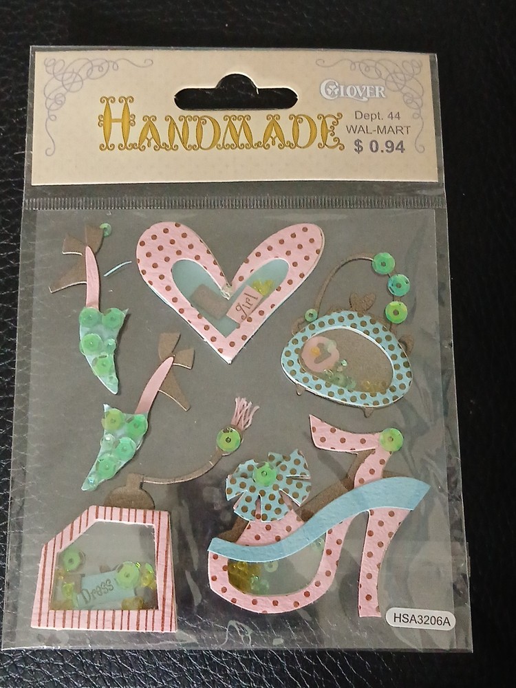 Handmade 3d Girly Fashion Stickers NIP NEW