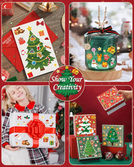 48 Sheets Christmas Tree Party Favors Stickers for Kids