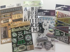 Cheer Scrapbook Stickers Lot K & Company Sticko Karen Foster Cheerleader Varsity