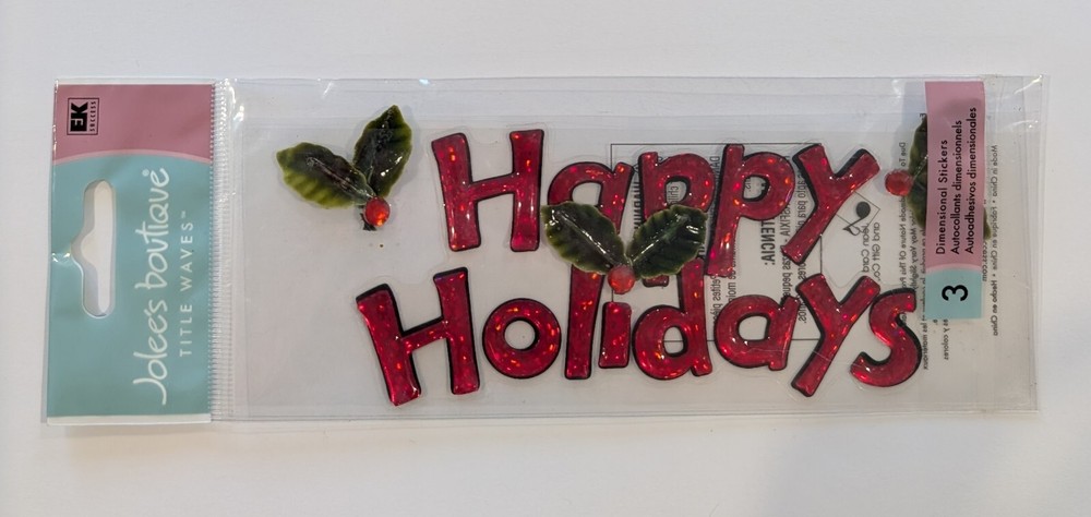 Jolee’s Happy Holidays Christmas Scrapbooking Title Stickers