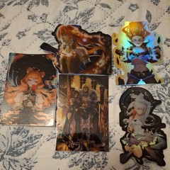 RWBY Holographic Sticker Lot X5 Pyrrha Yang Weiss Penny Size 3X3 Inches