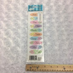 Royal & Langnickel EZ Rub On Transfers Label It Office Oval Colorful Labels
