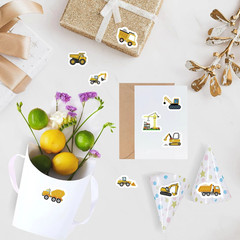 500pcs Construction Vehicle Sticker Roll Kids Reward Labels Toy Stickers – NEW
