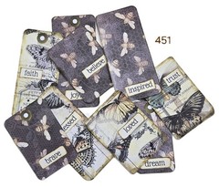 Bees and Butterflies Ephemera – Tags Cards – 451