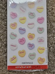 Stickeroni from Hallmark, Valentine’s Stickers, Candy Conversation Hearts