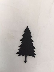 Woodland Die Cuts * Mini Trees * Set of 24 * Cardstock, Glitter Foam or Glitter