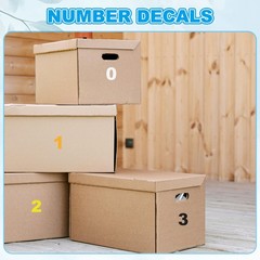 3″ Reflective Number Stickers 0-9, 2Set Mailbox Number Decals, Black
