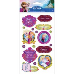 EK SUCCESS Disney FROZEN ANNA & ELSA SISTERS Flat Stickers – 18 pcs