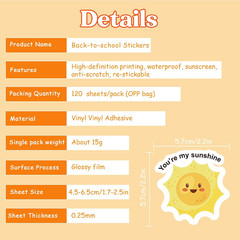 Back to School Supplies – 120 PCS Teacher Motivational Stickers for Kids Student
