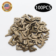 100Pcs 15Mm / 3/5″ Bronze Metal Book Corner Protectors, Vintage Photo Corner Pro