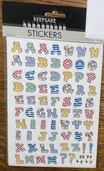 KeepSake Essentials Print Alpha Small Alphabet Design Letters Scrapbook Stickers