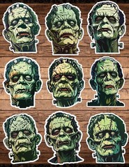 Frankenstein Die Cut Vinyl Stickers Scrapbooking Laptop Waterbottle