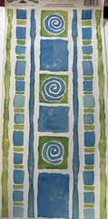 BLUE/GREEN SWIRLS Stickers (12pc)Karen Foster•Border •Squares•Summe•Card Making•