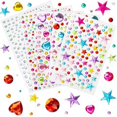 Gem Stickers Rhinestones for Crafts Scrapbook Small to Medium, colorful