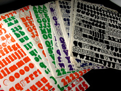 Unknown Brand ABC/123 Sticker Lot LETTERS NUMBERS