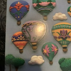 Vintage Hot Air Ballon Sticker Sheet AGC Inc