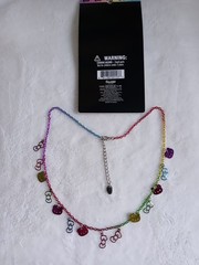 Sanrio Hello Kitty Charm Necklace 2013 Rainbow Chain