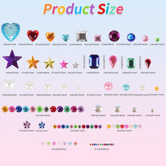 Gem Stickers for Crafts, 7386Pcs Self-Adhesive Rhinestone Acrylic Sticker Gems f