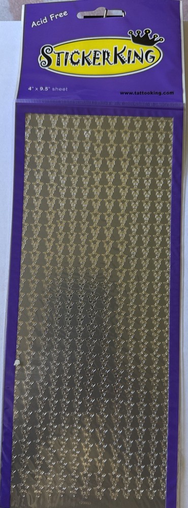 SILVER STAR BORDER FOIL Outline Stickers(4”x9-1/2”)Sticker King•Card Making•