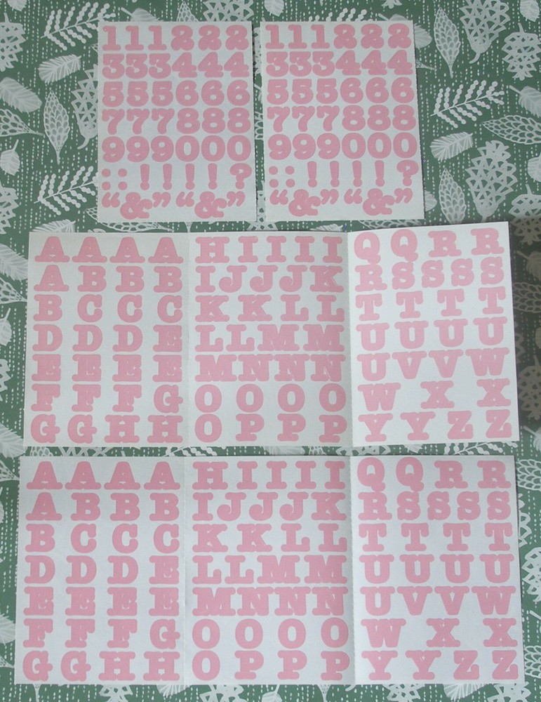 Creative Memories ABC/123 Bold Style Alphabet and Number Sticker – Light Pink