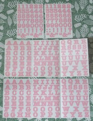 Creative Memories ABC/123 Bold Style Alphabet and Number Sticker – Light Pink