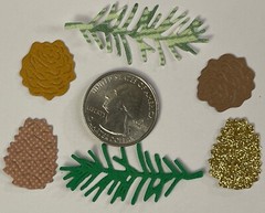 FOREST TREE Die-Cuts(10pc) Pinecone•Yard•Evergreen•Outside•Card Making•Scrapbook
