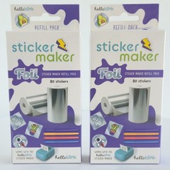 Hello Blink Foil Sticker Maker Refill Pack Lot of 2 (80 Count EACH) New Sealed