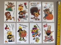 Lot Of Suzy’s Zoo sticker sheets Fall Thanksgiving Halloween Turkey Turtle Mouse