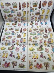 Lot 100s Vintage SCHOLASTIC Happy Easter Stickers NEW 1980s Bunnies, Chicks