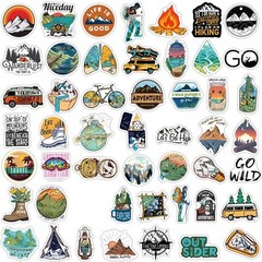 50pcs Outdoor Camping Hiking Stickers Pack, Nature Set, 051-3,C