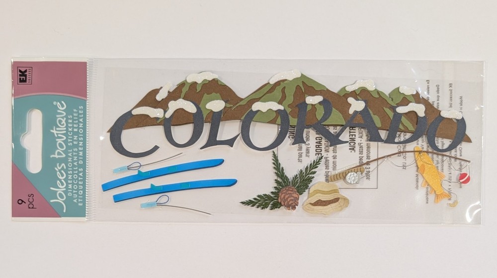Jolee’s Colorado United States Travel Vacation Scrapbooking Title Stickers