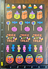 HALLOWEEN, PUMPKIN, TRICK OR TREATS, ONE SHEET BEAUTIFUL STICKERS #HALL01