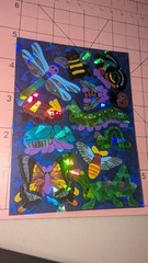Vintage Sandylion Stickers Prism Bugs Insects Grasshopper Bee Butterfly Sheet