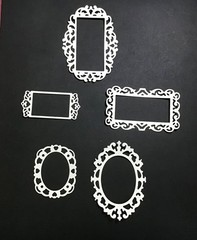 Frames Vintage Labels Borders Die Cut Embellishments 5 Designs Scrapbooks Cards