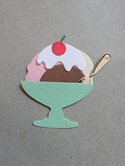Ice Cream Sundaes Cardstock die cuts scrapbook cards