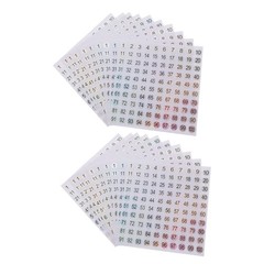 20 Sheets Small Stickers for Labeling Pre Numbered Circle Decals