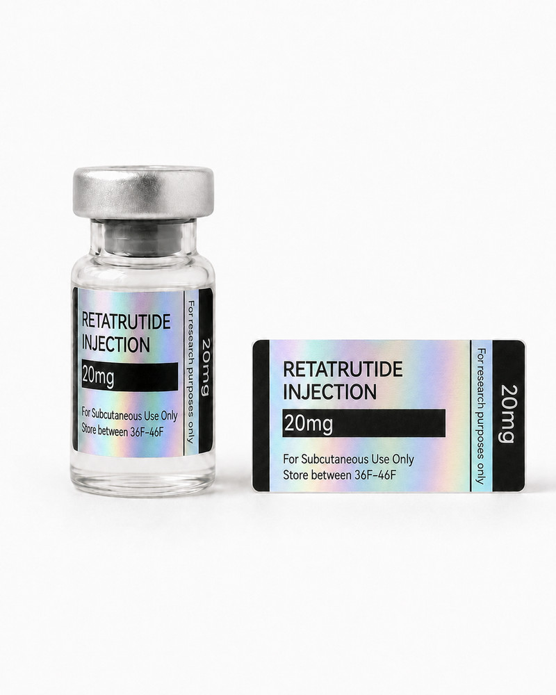 Customizable Holographic Peptide Vial Labels for 3ml Vials- Set of 20 labels!