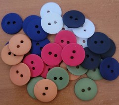 Craft Colourful Buttons and Pastel Dragonfly Brads -each design in Packs of 30