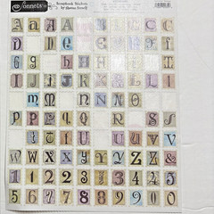 Vintage Scrapbook Alphabet LOT – 13 Sets of Random Theme Shaped Letters/Numbers