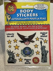 Americana United States Of America Body Stickers NWT