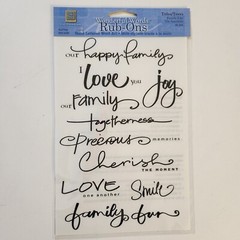 NEW 4 Sheets Deja Views Wonderful Words Rub-Ons Black Words Phrases -G