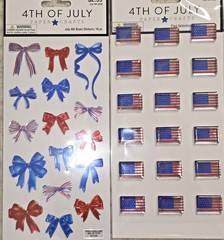 Patriotic 4th Of July HUGE NEW LOT 21pc Stickers Patches Red White Blue USA Flag