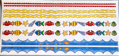 Vintage 1999 MAMBI Summer Kids Beach Borders Clear Stickers Scrapbooking 12″ NOS